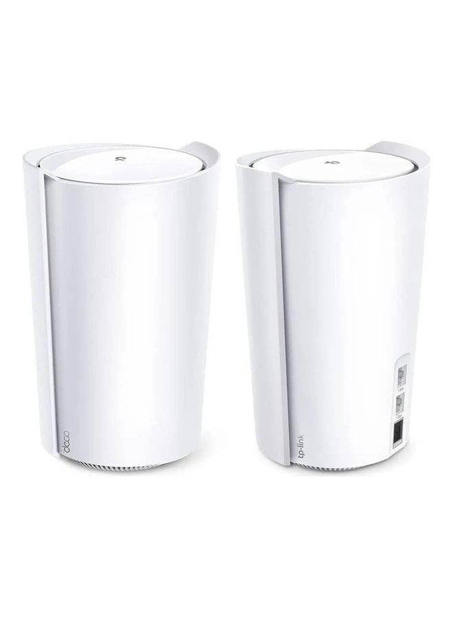 TP-LINK - Deco AX7800 Tri-Band Mesh WiFi 6 System (Deco X95) - Whole Home Coverage up to 6100 Sq.Ft with AI-Driven Smart Antennas, Multi-Gig Ethernet, Replaces Wireless Router and Extender (2-Pack) White - Image 1