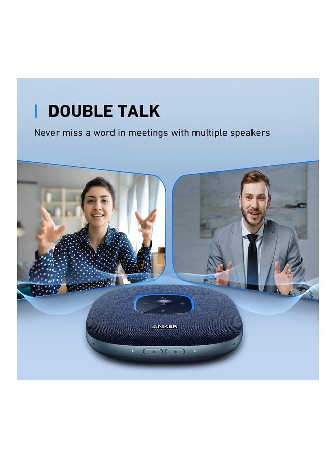 Anker - PowerConf S3 Speakerphone Plus 6 Mics, Enhanced Voice Pickup, 24H Call Time, App Control, Bluetooth 5, USB C, Conference Speaker Compatible With Leading Platforms, Home Office Black - Image 1