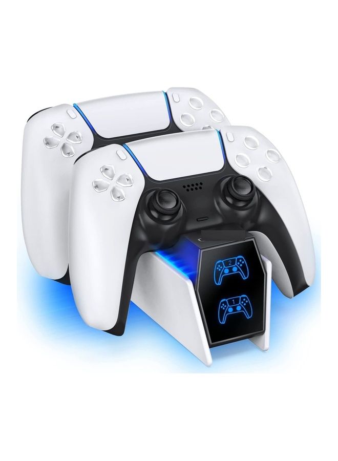 Oivo - Charging Station 2H Fast Charger Playstation 5 Dual Sense Upgrade Charging Dock With 2 Types Of Cable PS5 Charger For Dual PS5 Controller - Image 1