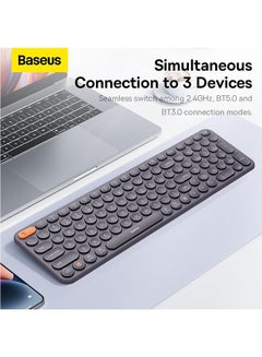 Bluetooth Wireless Tri-Mode Keyboard 5.0/3.0 2.4G USB Silent US Layout Keyboards EN With Numeric Keys For MacBook Ipad PC Tablet Frosted Grey - v1693380764/N53433569A_3