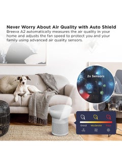 TCL Breeva A2 Smart Air Purifier With 4-Stage Clean, True HEPA (H13), Removes 99.97% of Dust / Bacteria / Odors, App & Voice Control TCL Breeva A2 White  - Image 5