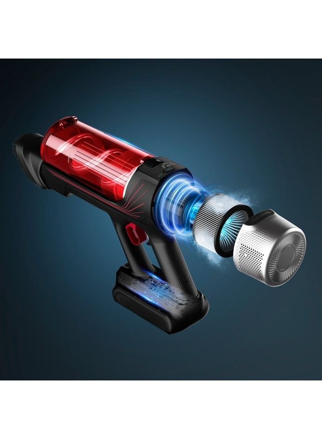 Cordless Vacuum Cleaner | X-Force Flex 9.60 Vacuum Cleaner Cordless | Animal Care Model | Strong Constant Suction Power |Long-Lasting Battery | Flex Tube System | Automatic Suction Power Adjustment by Floor Type | 2 Years Warranty 100 W TY2079HO Red & Black