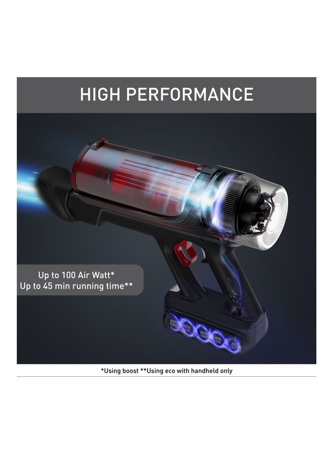 Cordless Vacuum Cleaner | X-Force Flex 9.60 Vacuum Cleaner Cordless | Animal Care Model | Strong Constant Suction Power |Long-Lasting Battery | Flex Tube System | Automatic Suction Power Adjustment by Floor Type | 2 Years Warranty 100 W TY2079HO Red & Black