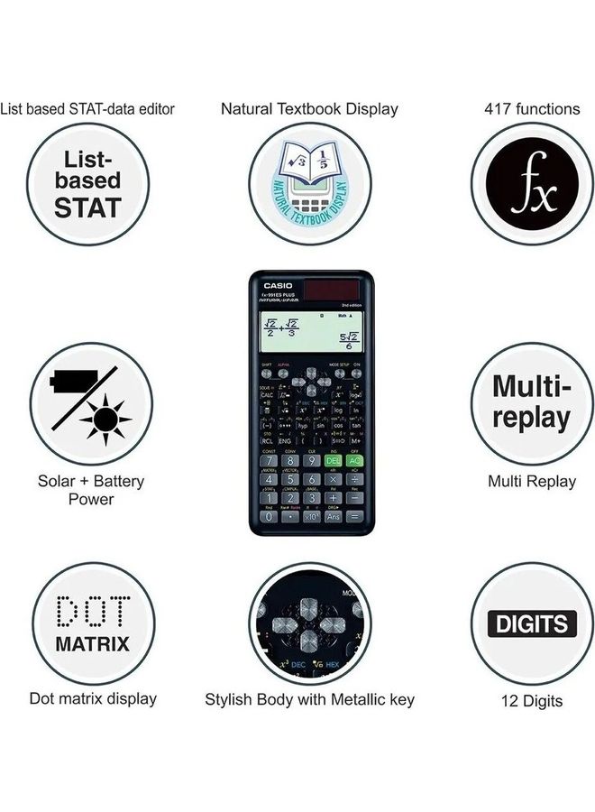كاسيو الآلة الحاسبة العلمية FX-991ES Plus الإصدار الثاني - Image 4