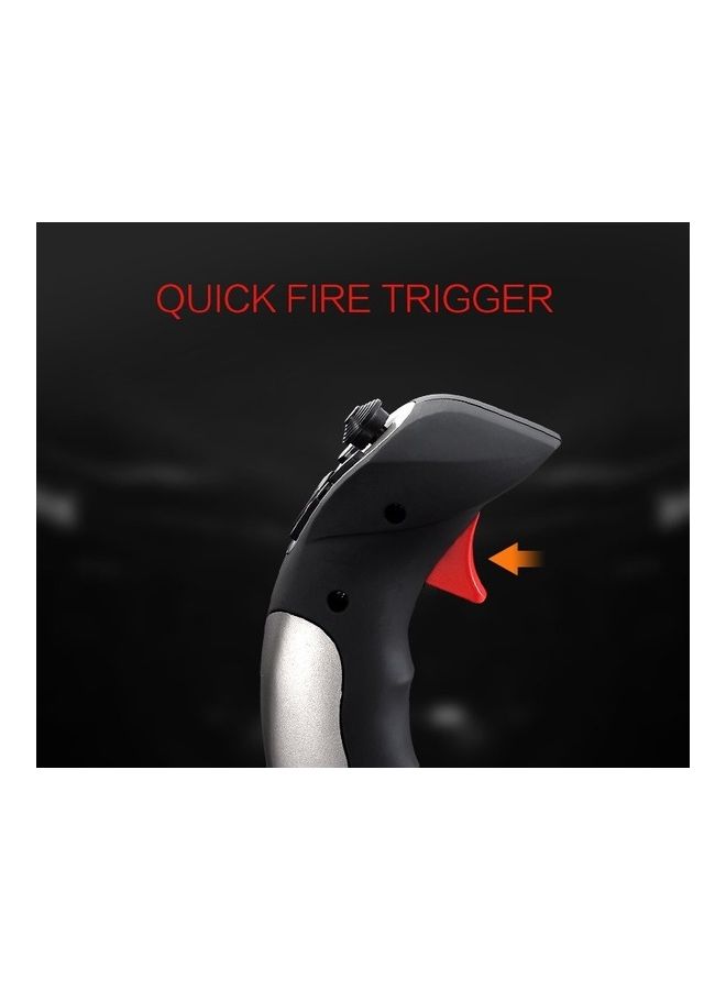 بي اكس ان - 2113 Pro - جهاز محاكاة عصا التحكم USB Flight Stick PC Gamepad للتحكم في الألعاب السلكية لألعاب محاكاة عصا الطيران، مفتاح HAT متقدم بـ 4 محاور و8 اتجاهات، لنظام التشغيل Windows XP/VISTA/7/8/10 - Image 1