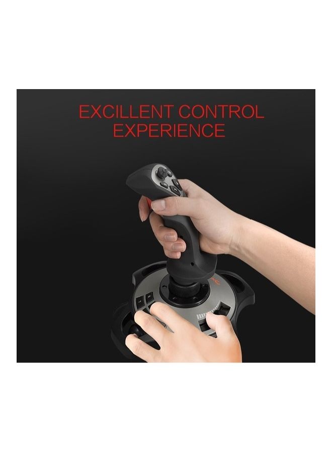 بي اكس ان - 2113 Pro - جهاز محاكاة عصا التحكم USB Flight Stick PC Gamepad للتحكم في الألعاب السلكية لألعاب محاكاة عصا الطيران، مفتاح HAT متقدم بـ 4 محاور و8 اتجاهات، لنظام التشغيل Windows XP/VISTA/7/8/10 - Image 1