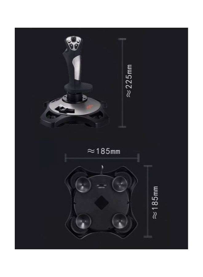 بي اكس ان - 2113 Pro - جهاز محاكاة عصا التحكم USB Flight Stick PC Gamepad للتحكم في الألعاب السلكية لألعاب محاكاة عصا الطيران، مفتاح HAT متقدم بـ 4 محاور و8 اتجاهات، لنظام التشغيل Windows XP/VISTA/7/8/10 - Image 1