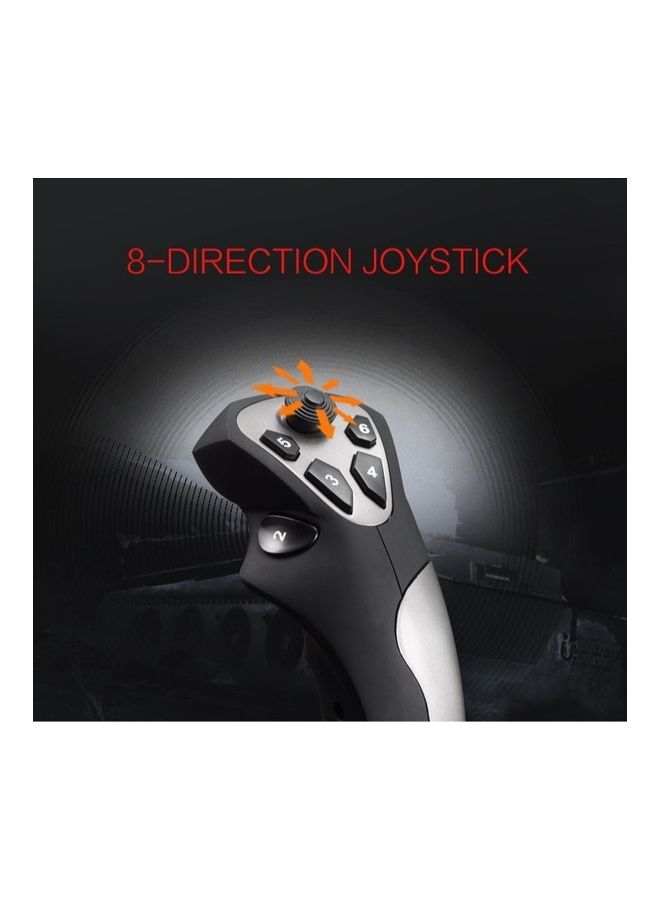 بي اكس ان 2113 Pro - جهاز محاكاة عصا التحكم USB Flight Stick PC Gamepad للتحكم في الألعاب السلكية لألعاب محاكاة عصا الطيران، مفتاح HAT متقدم بـ 4 محاور و8 اتجاهات، لنظام التشغيل Windows XP/VISTA/7/8/10  - Image 5