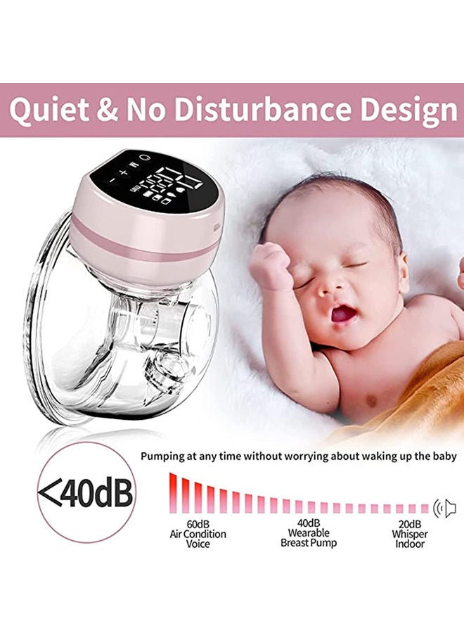 روك بو مضخة ثدي قابلة للارتداء DMG منخفضة الضوضاء غير مؤلمة ومجانية اليدين مضخة ثدي كهربائية محمولة 3 أوضاع 9 مستويات شاشة LCD وظيفة الذاكرة قابلة لإعادة الشحن مستخرج حليب فردي مع وضع تدليك 24 مم - Image 3