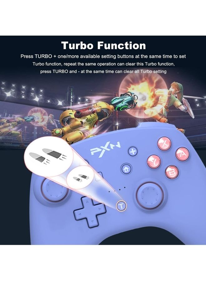 بي اكس ان - 9607X - وحدة تحكم لاسلكية Switch، عصا تحكم Switch Pro Controller Gamepad، تدعم NFC / Amibo / Turbo Screenshot / Gyrox Axis والاهتزاز المزدوج، وحدة تحكم Switch لجهاز Nintendo Switch/Lite/OLED - Image 1