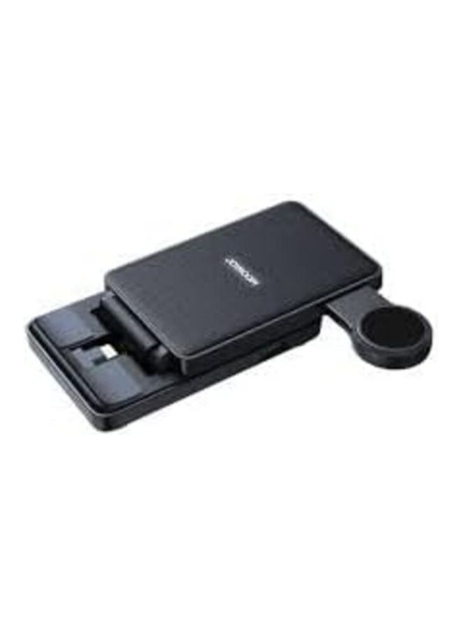 JOYROOM JR-WQS01 4 in 1 Wireless Charging Stand For Type-C Cellphone&Earphone SMART Watch Series(Black) Black