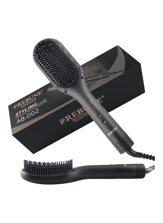 ريبون Hot Air Styler Hair Straightener Brush Negative Ion Heated Straightening Brush For Smooth Frizz-Free Hair  - Image 1