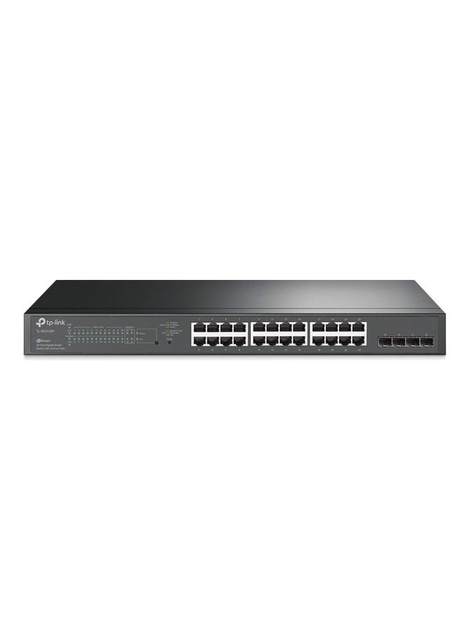 TP-LINK TL-SG2428P | Jetstream 24 Port Gigabit Smart Managed PoE Switch | 24 PoE+ Ports @250W, 4 SFP Slots | Omada SDN Integrated | PoE Recovery | IPv6 | Static Routing | Limited Lifetime Protection Black  - Image 1