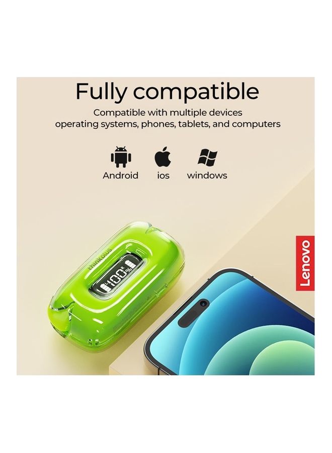 Lenovo Thinkplus X15II Earphones Bluetooth Game TWS Headphones Wireless Colorful Earbuds With Mic Waterproof Transparent Headsets Black  - Image 3