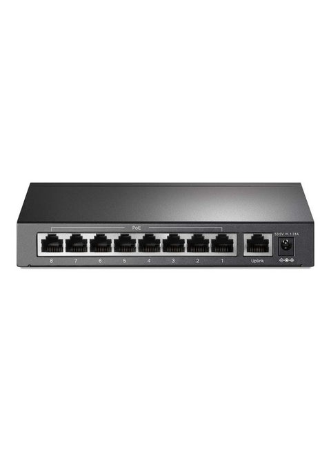 9 منافذ إيثرنت سريعة 10/100 ميجا بت في الثانية PoE Switch 8 منافذ PoE+ @ 65 وات معدن قوي مع منافذ محمية حماية محدودة مدى الحياة وضع تمديد وضع الأولوية وضع العزل (TL-SF1009P)