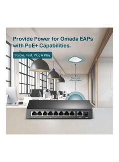 TP-LINK 9 Port Fast Ethernet 10/100Mbps PoE Switch 8 PoE+ Ports @65W Sturdy Metal w/Shielded Ports Limited Lifetime Protection Extend Mode Priority Mode Isolation Mode (TL-SF1009P) Black  - Image 3
