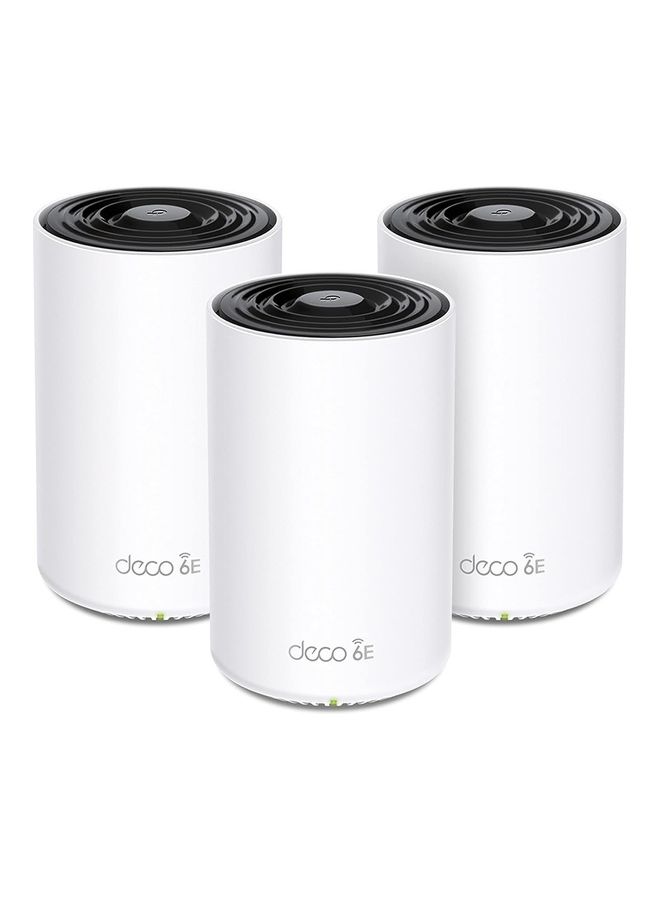 TP-LINK - Deco XE75 Pro (3-Pack) AXE5400 Gigabit Tri-Band Mesh Wi-Fi 6E System Wireless Smart Router |6 GHz |1 x 2.5 Gbps Port, 2X Gigabit Ports|1.7 GHz Quad-Core CPU White - Image 1