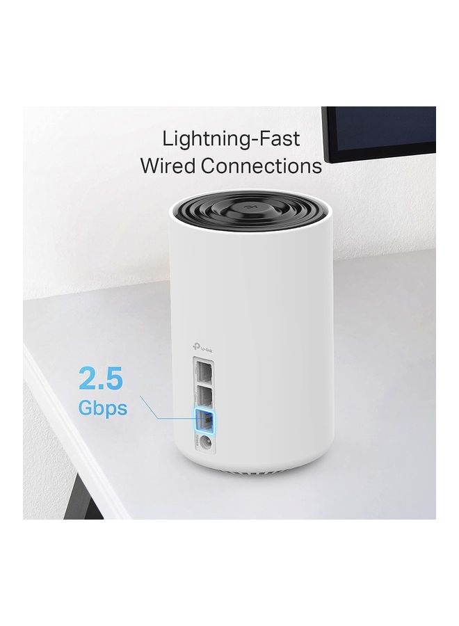 TP-LINK - Deco XE75 Pro (3-Pack) AXE5400 Gigabit Tri-Band Mesh Wi-Fi 6E System Wireless Smart Router |6 GHz |1 x 2.5 Gbps Port, 2X Gigabit Ports|1.7 GHz Quad-Core CPU White - Image 1