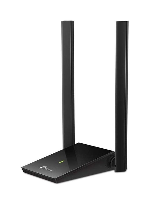 محول USB WiFi للكمبيوتر الشخصي (Archer T4U Plus) - محول شبكة لاسلكي ثنائي النطاق AC1300Mbps لسطح المكتب مع هوائيات عالية الكسب 2.4 جيجا هرتز/5 جيجا هرتز 5dBi، يدعم نظام التشغيل Windows 10/8.1/8/7، ونظام التشغيل Mac OS