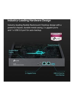 TP-LINK Omada Hardware Controller | SDN Integrated | 2 Gigabit Port + 1 USB 3.0 Port | Manage Up to 500 Devices | Easy & Intelligent Network Monitor & Maintenance | Cloud Access & Omada App (OC300) Black  - Image 2