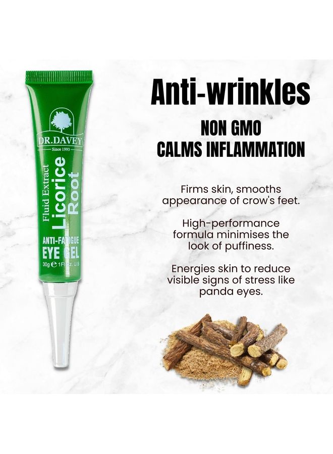 DR. DAVEY Licorice Root Serum For Skin Acne – Brighten Dark Spots, Smooth Fine Lines And Wrinkles, Revitalize With Anti-Aging Face, Anti-Fatigue Eye Gel GMPC Certified30 Ml/1FlOz 30grams  - Image 5