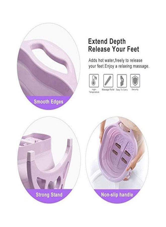 J&J Manual Foldable Foot Massager Tub - Pink  - Image 2