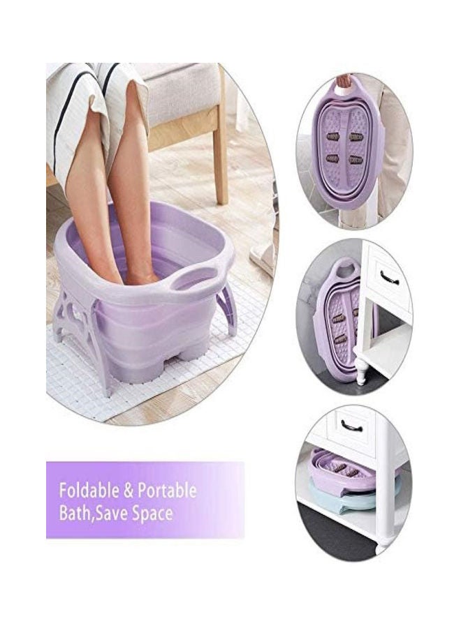 J&J Manual Foldable Foot Massager Tub - Pink  - Image 4