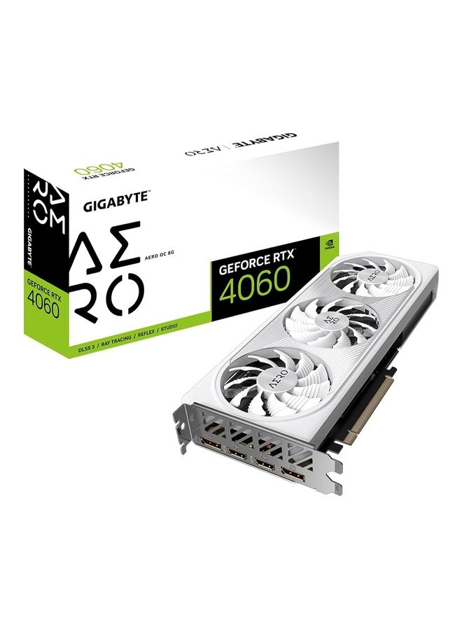 GIGABYTE - GeForce RTX 4060 Aero OC 8G Graphics Card, 3X Windforce Fans, 8Gb 128-bit GDDR6, GV-N4060AERO Video Card White - Image 1