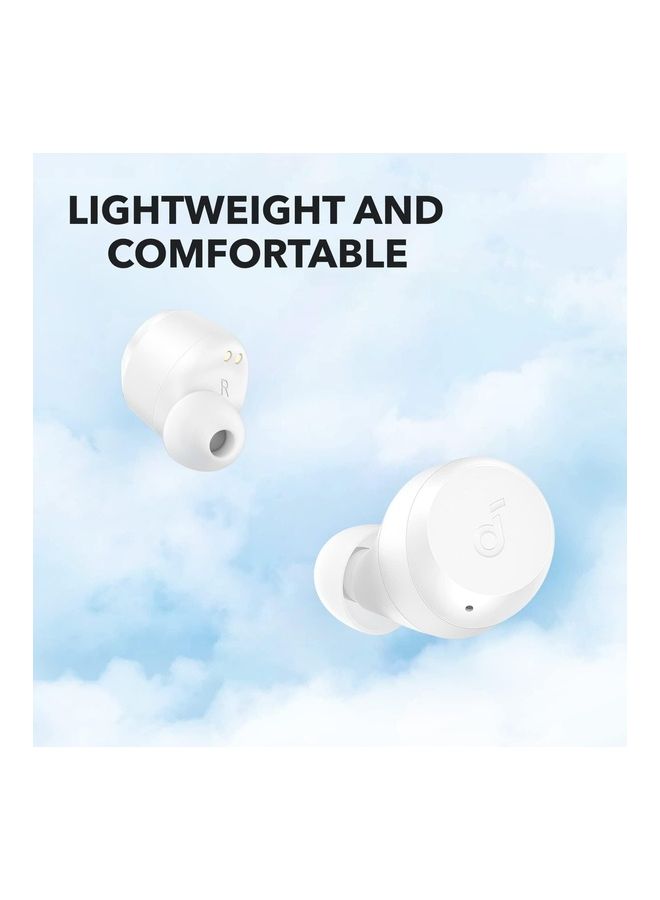 A25i True Wireless Earbuds, Bluetooth 5.3, App, Customized Sound, 28H Long Playtime, Water-Resistant, 2 Mics for Al Clear Calls, Single Earbud Mode White