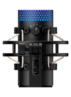 HYPERX QuadCast S – RGB USB Condenser Microphone, For PC/PS5/PS4 and Mac, Anti-Vibration Shock Mount, Four Polar Patterns, Pop Filter, Stunning RGB Microphone for Streamers and Content Creators, Black | 4P5P7AA  - Image 2