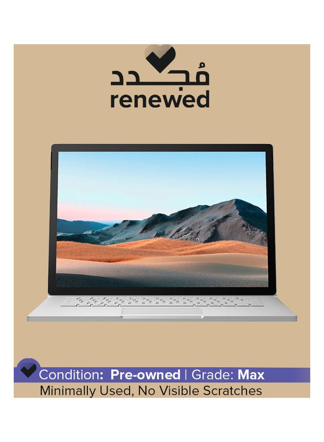 Microsoft Renewed - Surface Book 3 2-in-1 Laptop With 15-Inch Touch-Screen Display,Intel Core i7-10TH Gen/16GB RAM/512GB SSD/6GB GRAPHICS GTX 1660 TI MAX Q English/Arabic Silver - Image 1