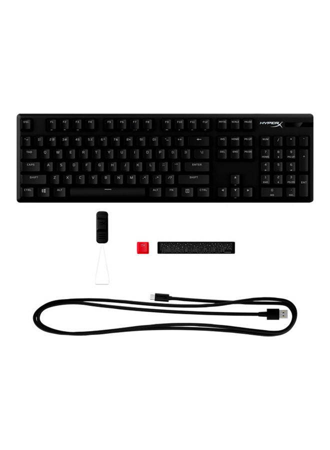 هايبركس - Alloy Origins PBT Hx Gaming Keyboard, Durable PBT Keycaps, Full-Size Design, 100% Anti-Ghosting, Radiant RGB Lighting, Red Linear Switch, ENG Layout, USB 2.0, Black | 639N3AA#A2N - Image 1