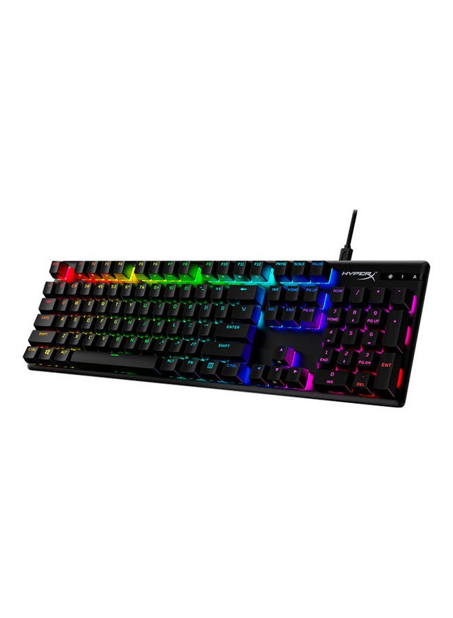 هايبركس - Alloy Origins PBT Hx Gaming Keyboard, Durable PBT Keycaps, Full-Size Design, 100% Anti-Ghosting, Radiant RGB Lighting, Red Linear Switch, ENG Layout, USB 2.0, Black | 639N3AA#A2N - Image 1