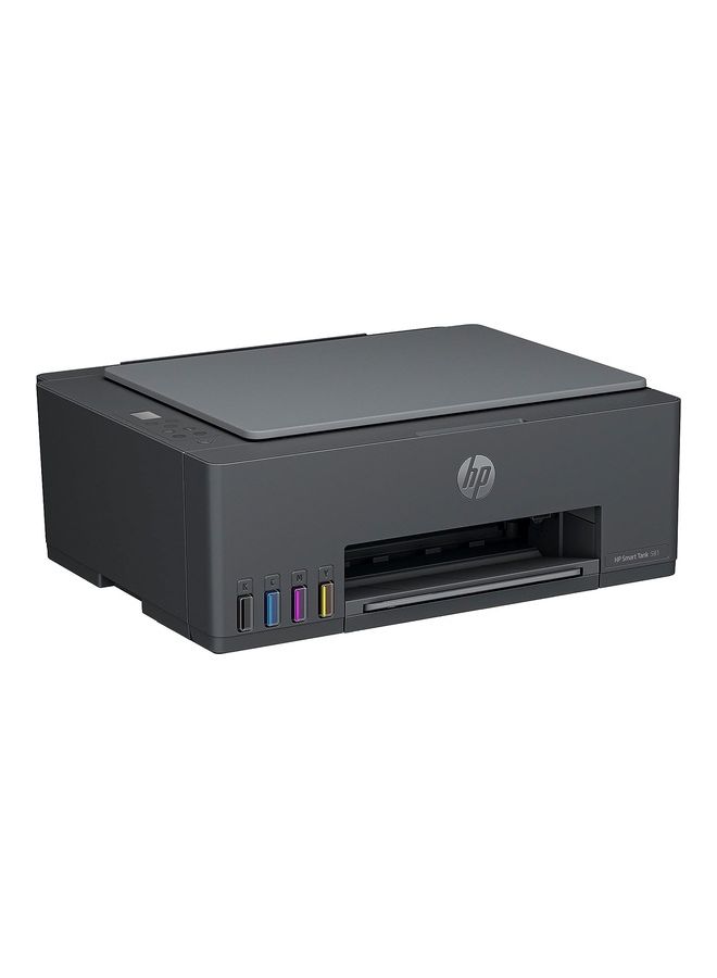 إتش بي - طابعة Smart Tank 581 الكل في واحد، 33 شريحة + شاشة iCON LCD مقاس 1.2 بوصة، سرعة طباعة 12 صفحة في الدقيقة باللون الأسود و5 صفحة في الدقيقة، دقة تصل إلى 1200 نقطة في البوصة، 10 نسخة في الدقيقة باللون الأسود وسرعة نسخ ملونة 2 نسخة في الدقيقة - Image 1
