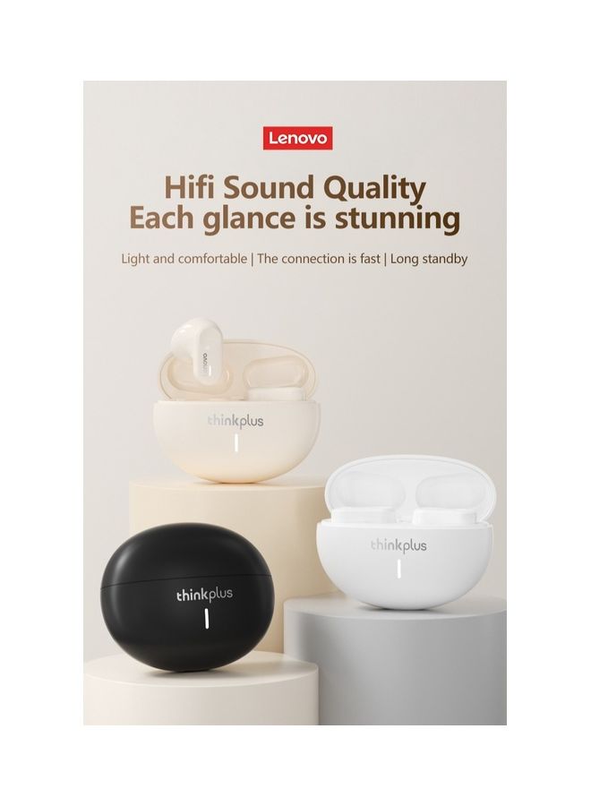 Lenovo Thinkplus LP19 Wireless Headphones Bluetooth Earphones Semi In Ear HIFI Stereo Waterproof Intelligent Noise Canceling White  - Image 2