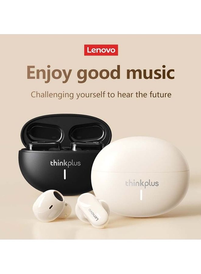 Lenovo Thinkplus LP19 Wireless Headphones Bluetooth Earphones Semi In Ear HIFI Stereo Waterproof Intelligent Noise Canceling Beige  - Image 5