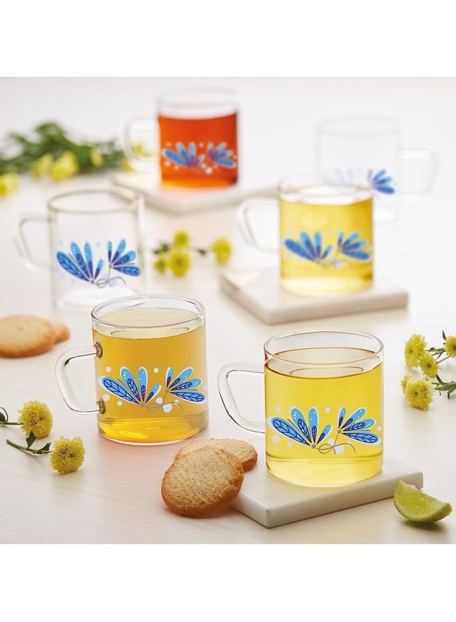 بوروسيل كوب توايلايت كلاسيكي، زجاج بوروسيليكات، مقاوم للخدش، آمن للاستخدام في الميكروويف، خفيف الوزن، للشاي والشاي الأخضر والحليب والقهوة والقهوة الباردة الشفافة - Image 1