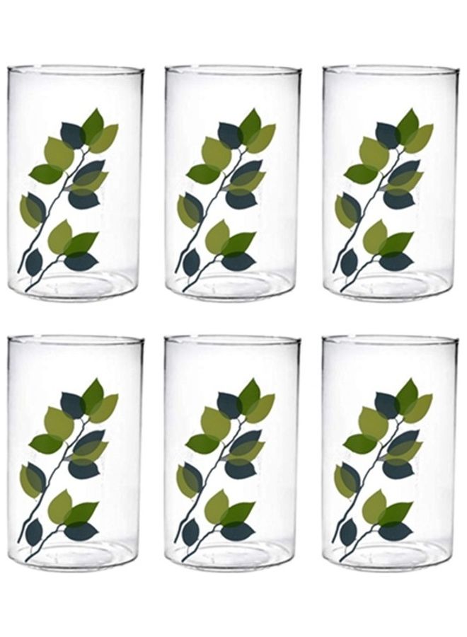 Vision Dsigner Glass Green Leaves Set Of 6 - Microwavable, Medium Transparent 295.0ml - v1694072051/N53435404A_2