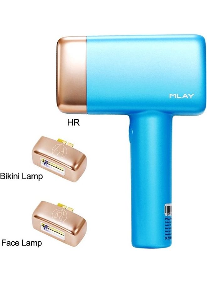 MLAY T14 IPL Ice Laser Painless Hair Removal Device 3℃ Cold Compress 5 Levels 500000 Pulses With 3 Lamps Blue - Image 1