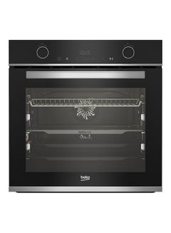 Beko 60 Cm Electric Grill Double Cooking Fans Cooling Fan LED Touch Control Screen 14 Functions BBVM13400XDS Black  - Image 1