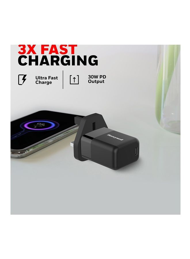 هوني ويل شاحن Zest PD30W Type C PD 3.0، شحن فائق السرعة متوافق مع iPhone وSamsung وOneplus والهواتف الذكية والأجهزة اللوحية وبنوك الطاقة والساعات الذكية - Image 3
