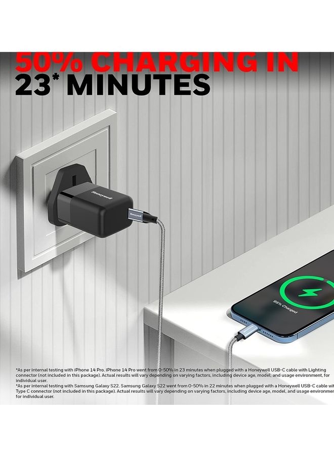 هوني ويل شاحن Zest PD30W Type C PD 3.0، شحن فائق السرعة متوافق مع iPhone وSamsung وOneplus والهواتف الذكية والأجهزة اللوحية وبنوك الطاقة والساعات الذكية - Image 5