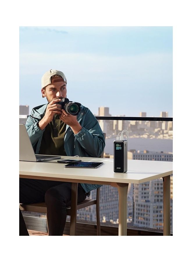 Anker - 27650 mAh Prime 27,650mAh Power Bank (250W), 3-Port Portable Charger, Smart App, Compatible with iPhone 14/13 Series, Samsung, Dell, AirPods, and More (Charging Base Not Included) Black - Image 1