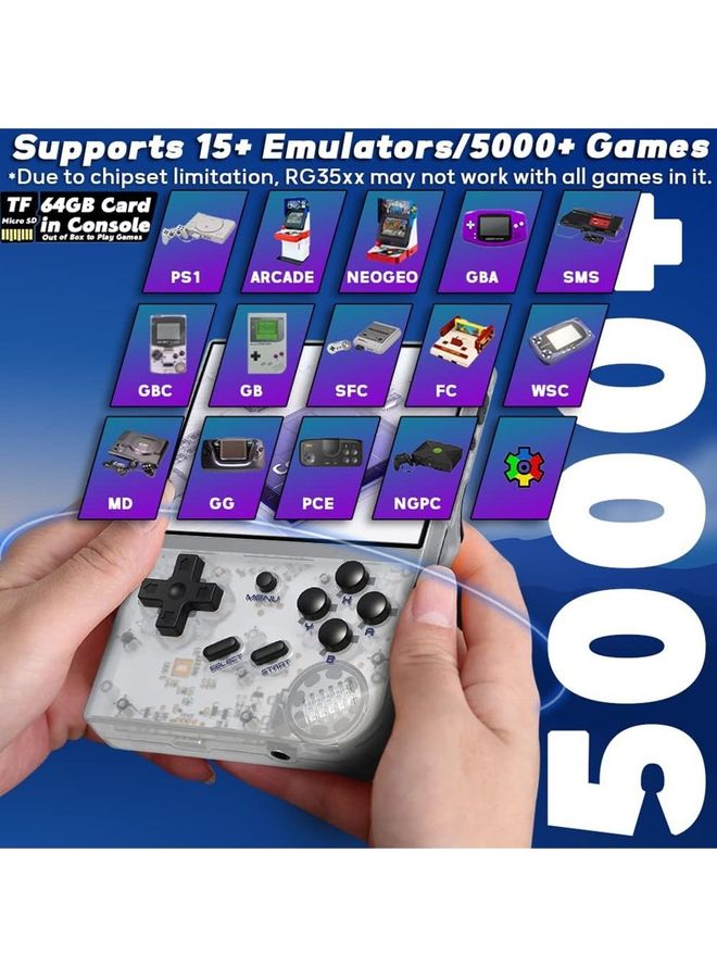 Rock Pow - 3.5 Inch IPS Retro Classic Emulator Hand-Held Gaming Console Preinstalled Video Games System With Portable Case 64GB - Image 1