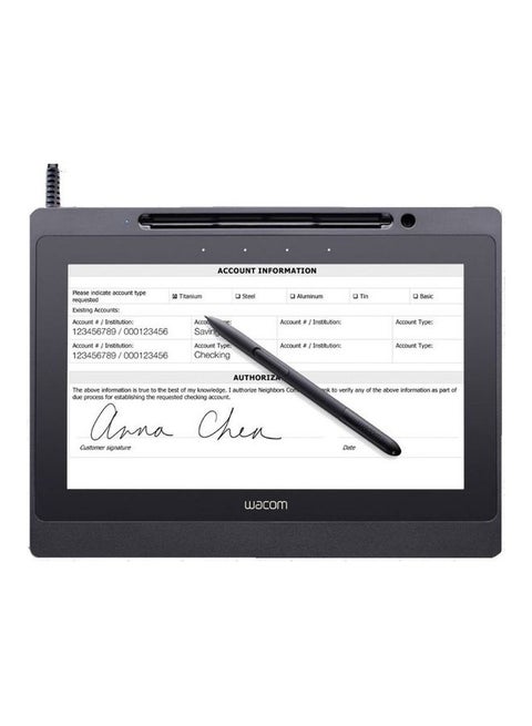10.1-Inch Full HD Resolution Interactive Pen Display Signature Tablet With Professional Software And Remote Support Black