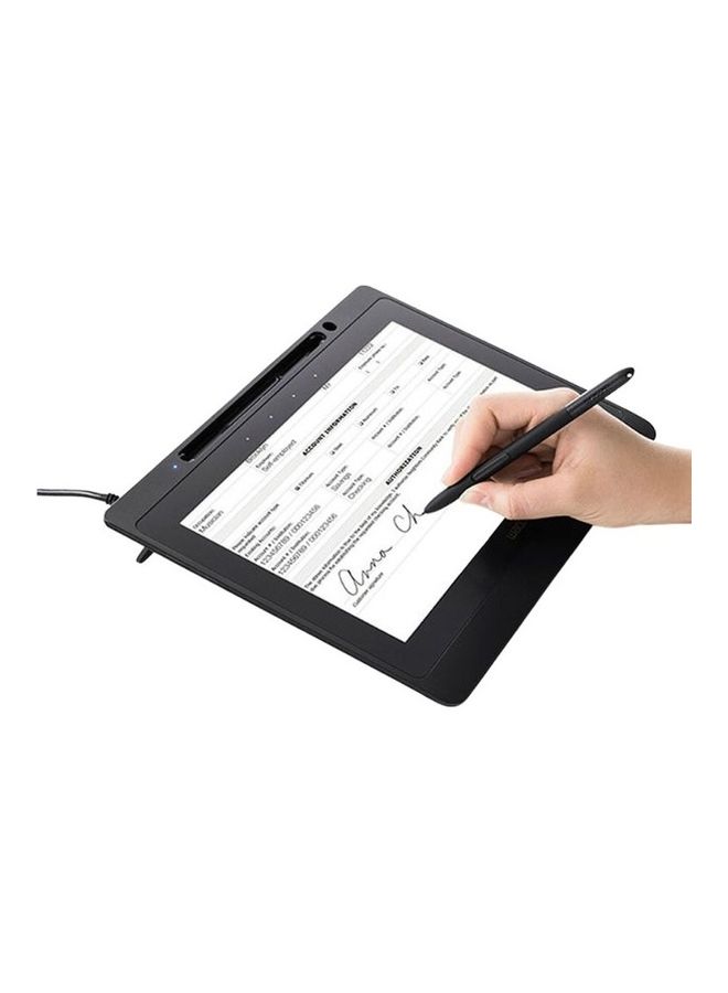 Wacom - 10.1-Inch Full HD Resolution Interactive Pen Display Signature Tablet With Professional Software And Remote Support Black - Image 1