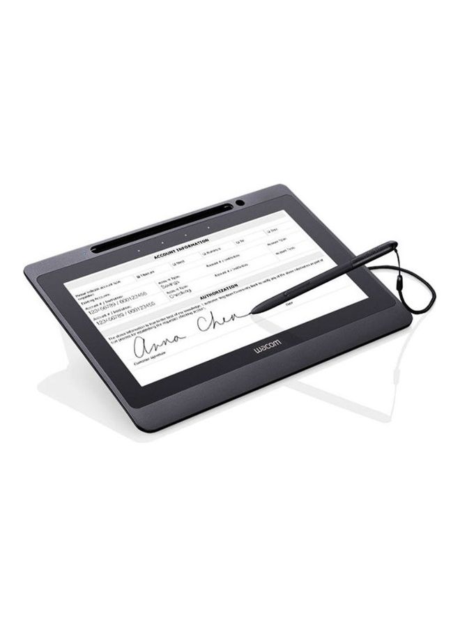 Wacom - 10.1-Inch Full HD Resolution Interactive Pen Display Signature Tablet With Professional Software And Remote Support Black - Image 1