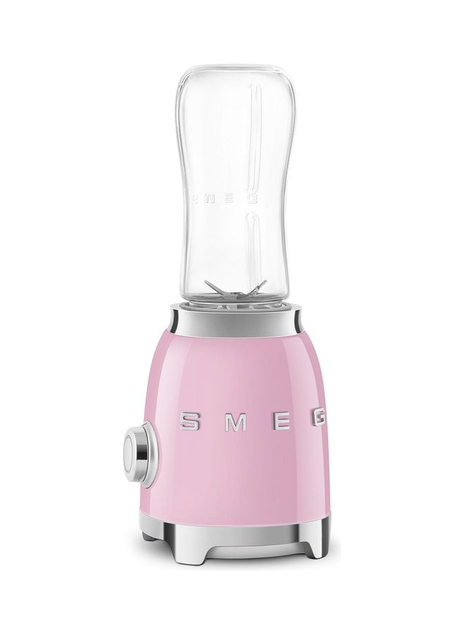 smeg - 50's Retro Style Aesthetic Blender WIth 2 Speed Settings And 2 Bottles-To-Go 600ml 600 ml 300 W PBF01PKUS Pink - Image 1