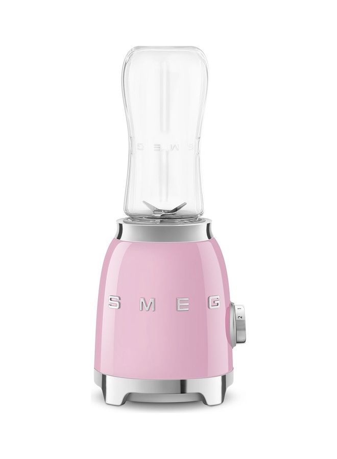 smeg - 50's Retro Style Aesthetic Blender WIth 2 Speed Settings And 2 Bottles-To-Go 600ml 600 ml 300 W PBF01PKUS Pink - Image 1