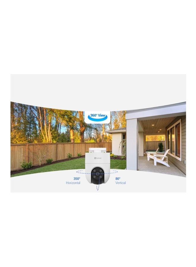 H8c 2K+ Outdoor Camera, 360° PTZ Wi-Fi Camera for Home Security, Outside Surveillance with AI-Powered Human Shape Detection, Human Motion Auto-Zoom Tracking, Color Night Vision, Two-Way Talk, Waterproof, Alexa, MicroSD card slot (Up to 512GB) | H8C 4MP
